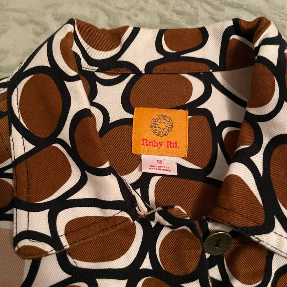 Ruby Rd. Bold Patterned Jean Jacket - image 2
